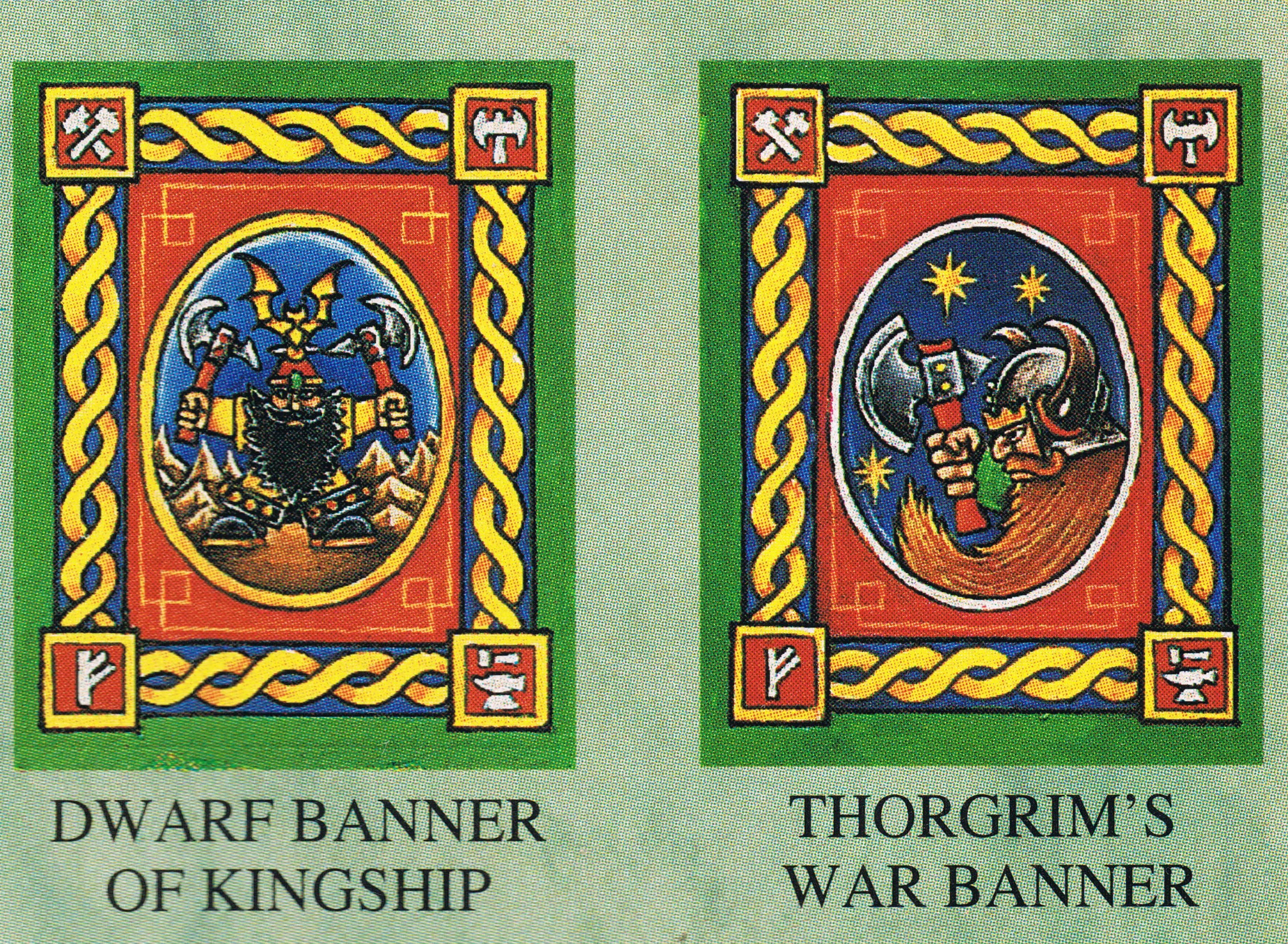 Dwarf throne of power banners