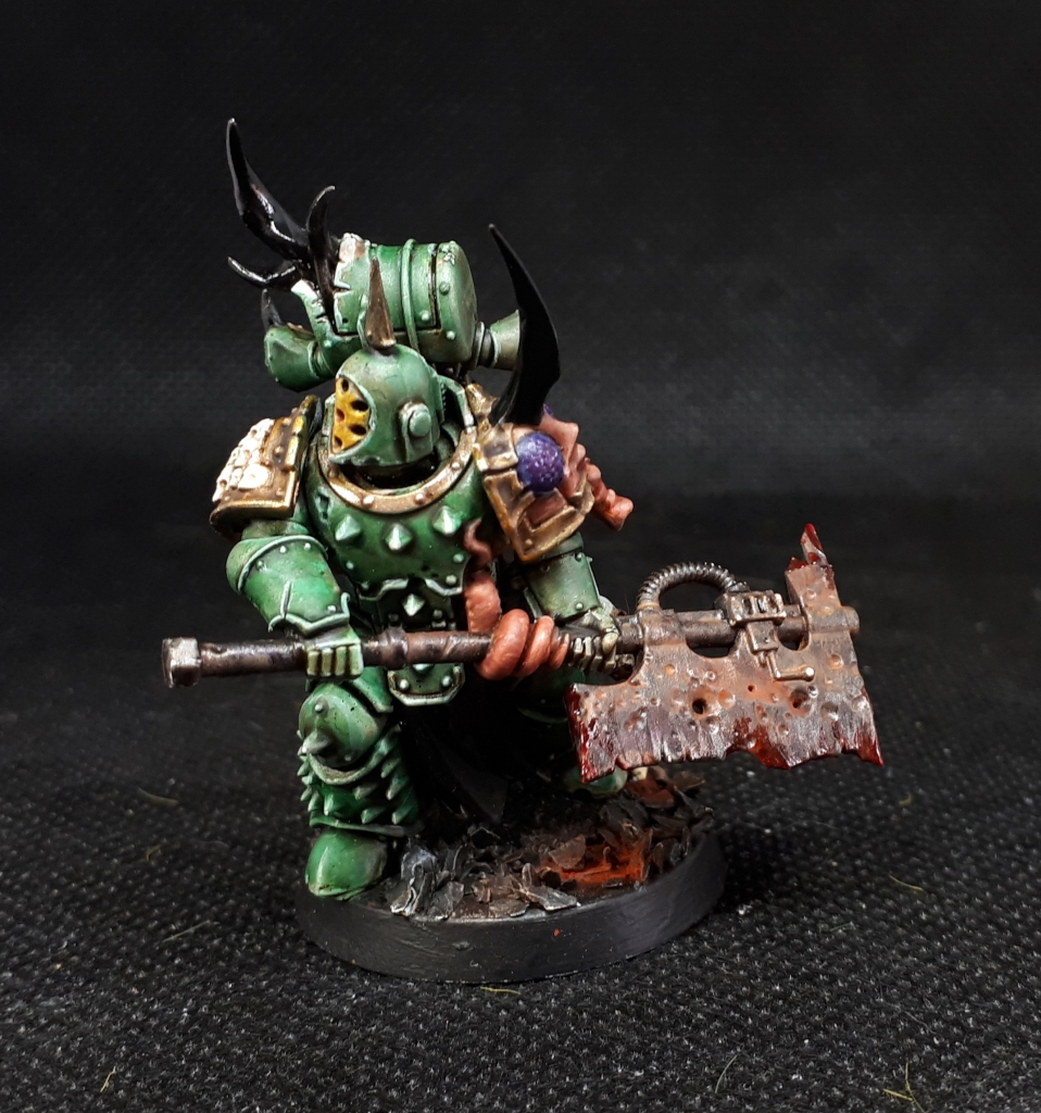 Plague Marine with Great Plague Cleaver side view
